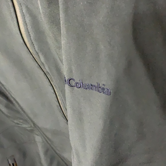 Columbia Long Fitted Trench Coat SZ L Army Green - Picture 7 of 8